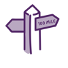 Walking Icon Signpost